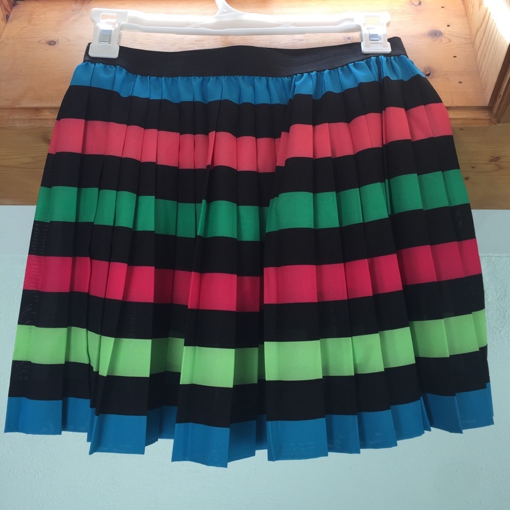 Rainbow H&M skater skirt